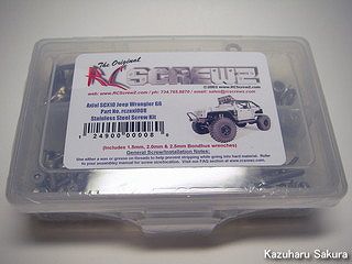 Axial(アキシャル)・SCX10・ジープ ラングラー G6 製作記 ～ RCScrewZ & Hobbies Axial SCX10 Jeep Wrangler G6 Stainless Steel Screw (axi008)（ステンレス製ビス）